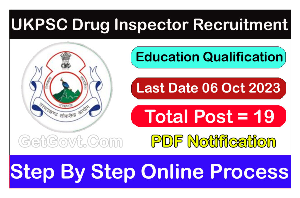 UKPSC Drug Inspector Recruitment 2023