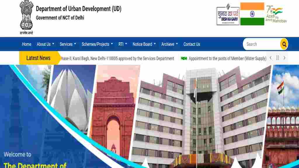 Urban Development Department Delhi Jr Asst Recruitment 2024